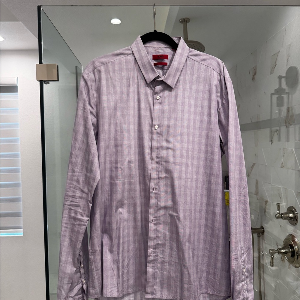 Men's Purple Checkered Shirt